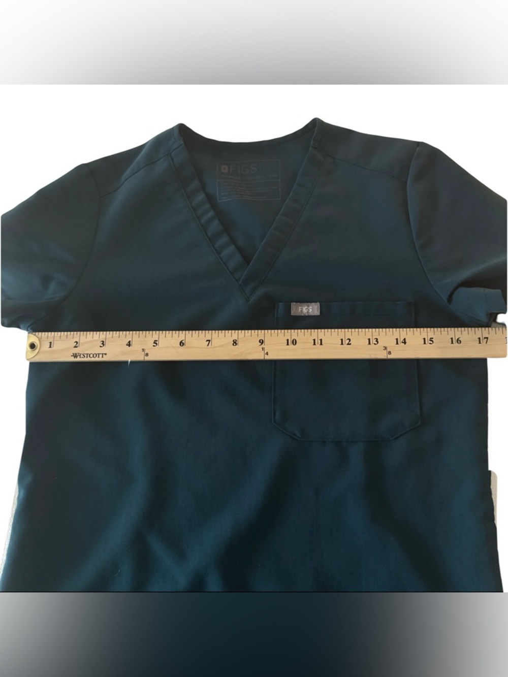 FIGS Catarina 1 Pocket Scrub Top Teal Green XXS euc - Picture 4 of 6